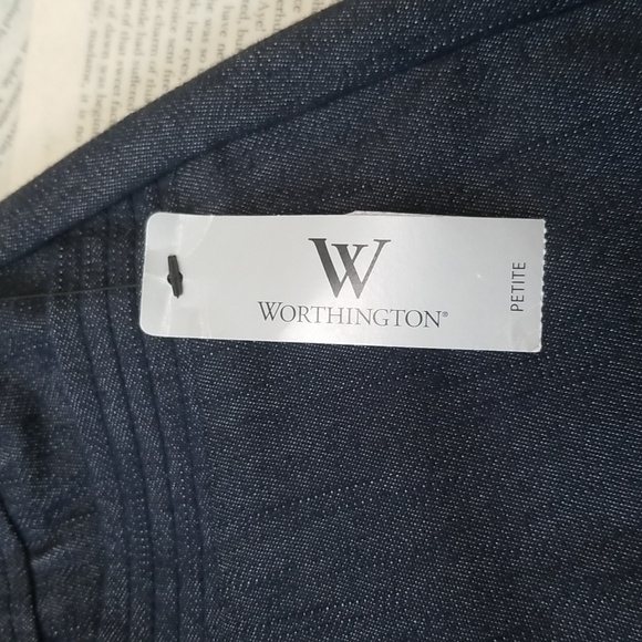 NWT Classic Denim Skirt Worthington Size 14P - Picture 4 of 7